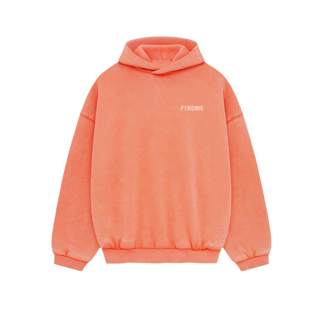 Premium Heavyweight 'Coral Orange' Hoodie - F1NDME