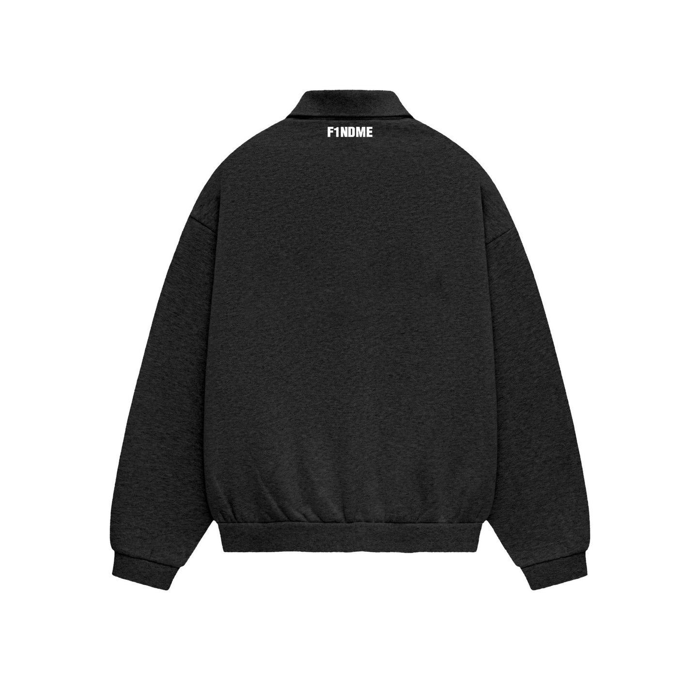 Premium Heavyweight 'Jet Black' Polo Crewneck - F1NDME