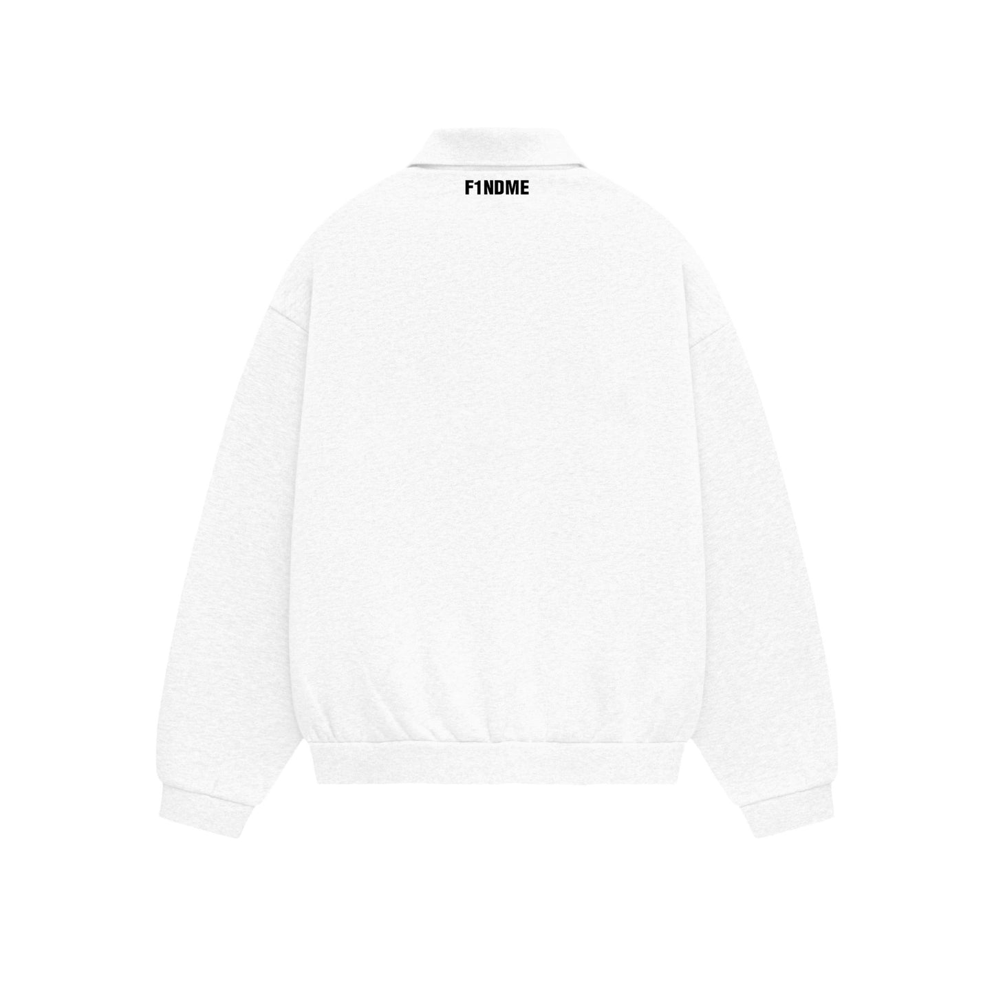 Premium Heavyweight 'Snow White' Polo Crewneck - F1NDME